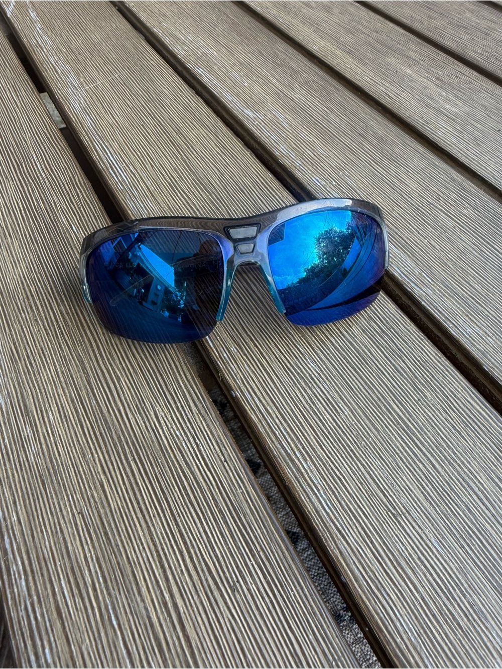 Arkaid Jurassic World Unisex Sport Wrap Sunglasses Blue Mirrored Lenses